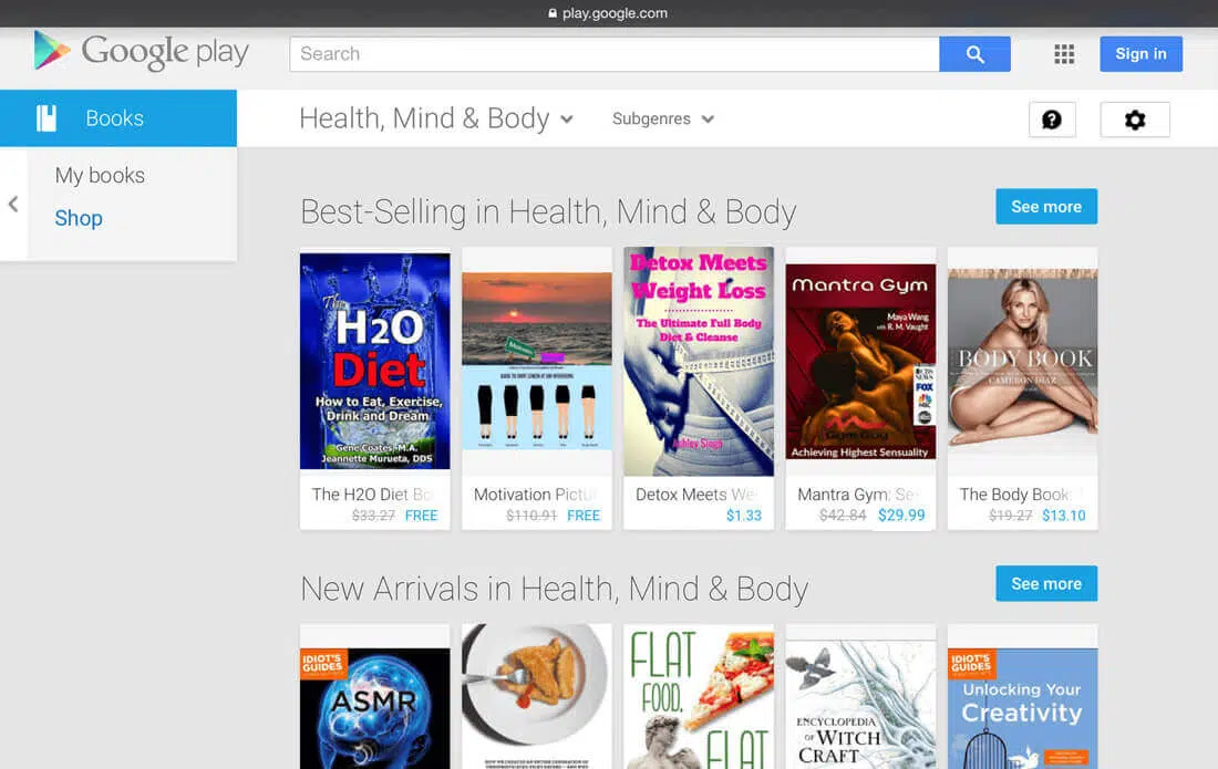 Mantra Gym Hits Top Row at Google Book Store